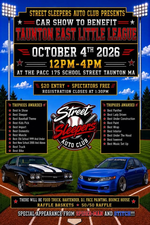 Car Show To Benefit Taunton East Little League!