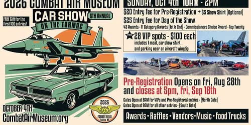 2026 Combat Air Museum "Car Show On The Tarmac"