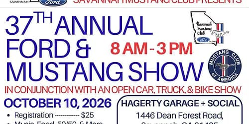 37th Annual Ford & Mustang Show (w/ Open Car, Truck, & Bike Show)