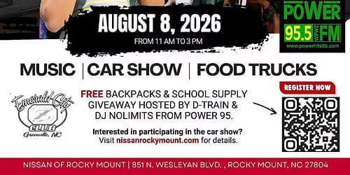 2nd Annual Nissan Rocky Mount Back-To-School Giveaway & Car Show