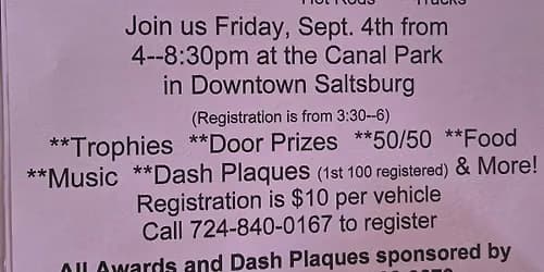 Historic Saltsburg Car Cruise 2026