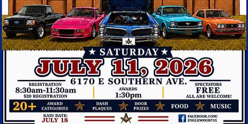 2026 Englewood Masonic Lodge Car Show