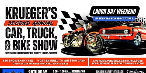 Krueger’s Second Annual Car, Truck, & Bike Show