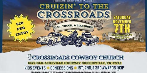 Cruzin’ to the Crossroads – Car, Truck, & Bike Show 🏍️🚗 🛻