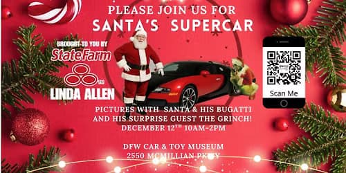 SANTA’S SUPERCAR | pics with Santa & his Bugatti 10am-2pm