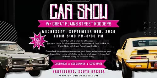 ππ₯Cruise Night with Great Plains Street Rodders @ Union Social π₯π