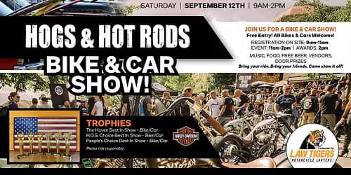 Hogs & Hot Rods: Bike & Car Show!