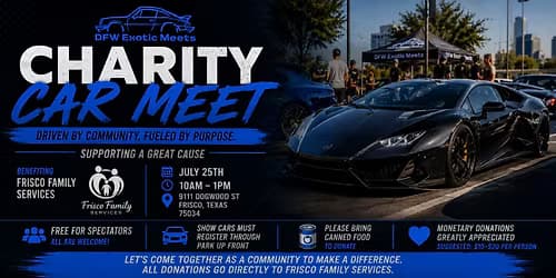 DFW Exotic Car Meets Charity Event