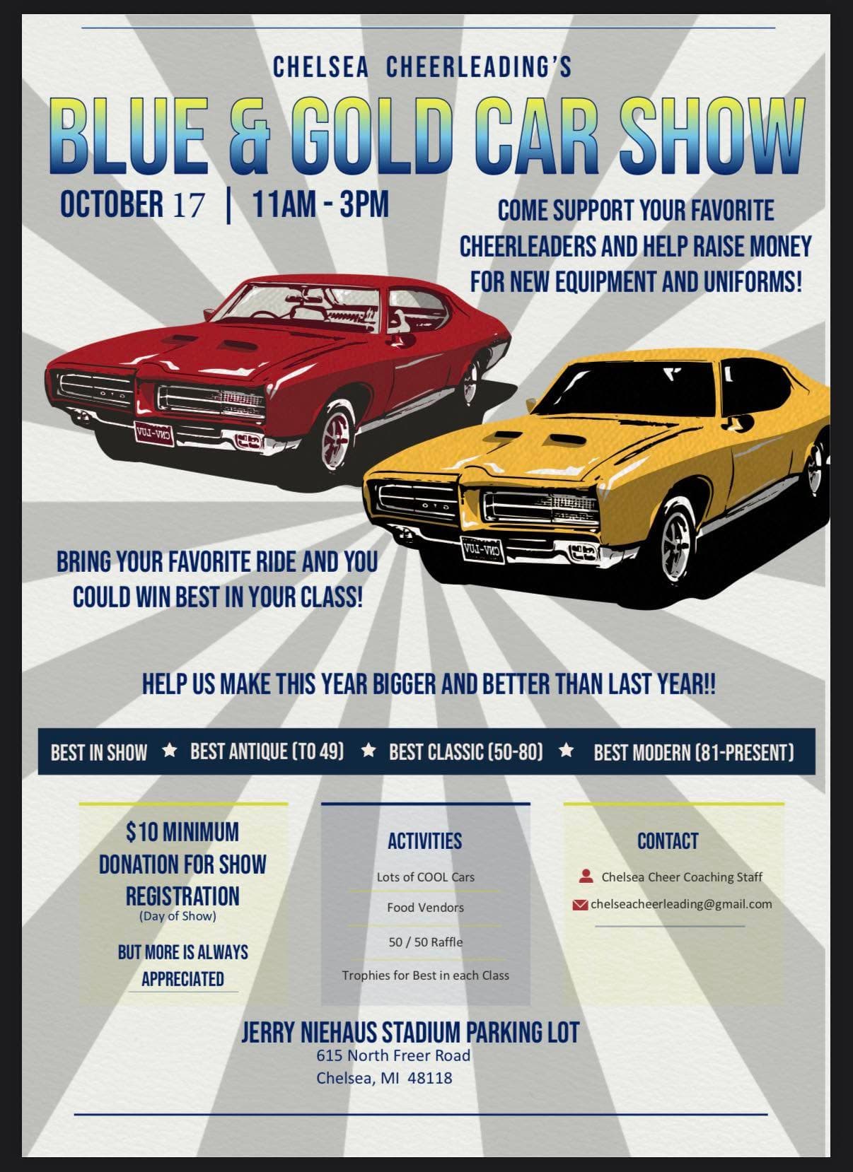Blue & Gold Car Show