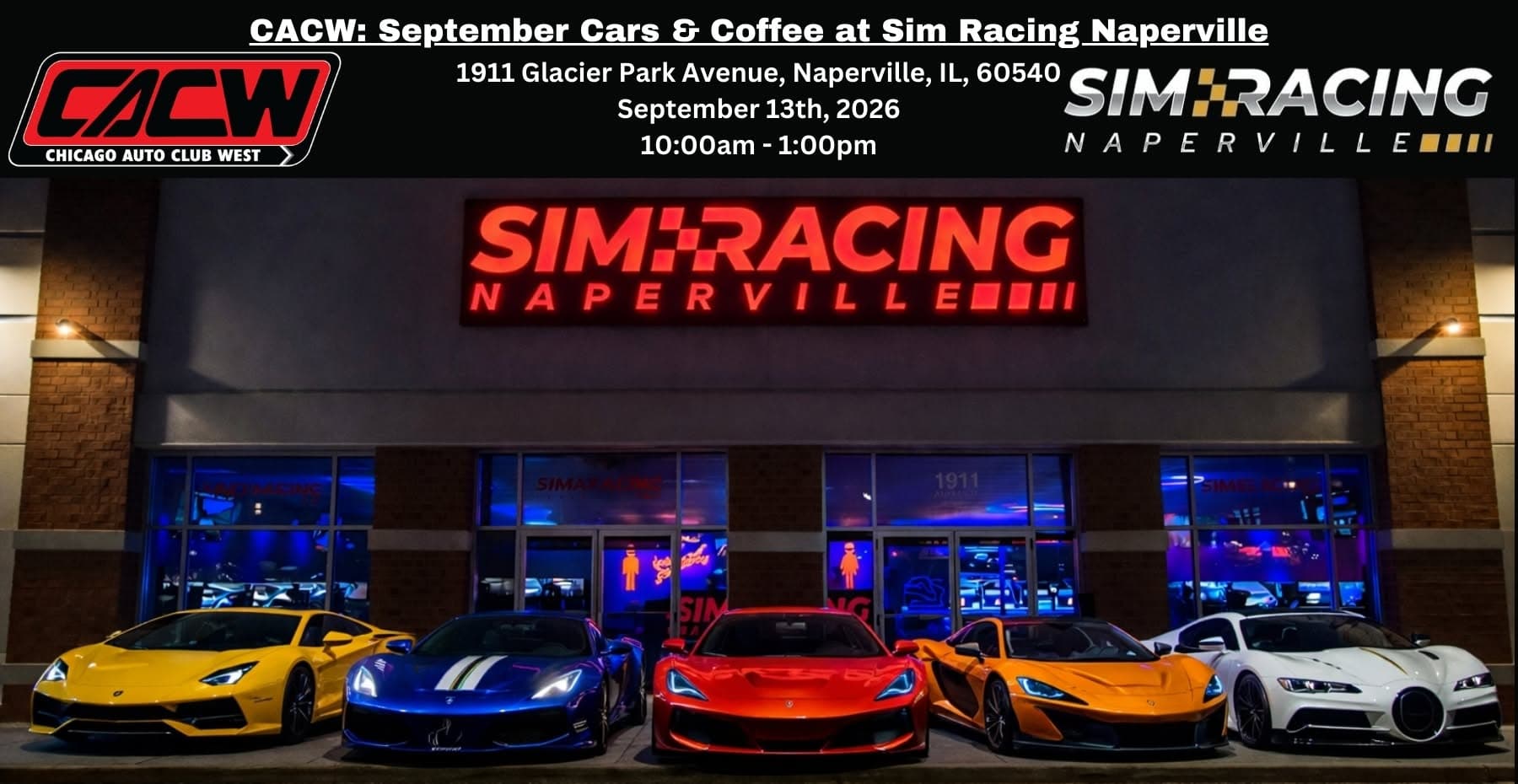 CACW: September Cars & Coffee at Sim Racing Naperville