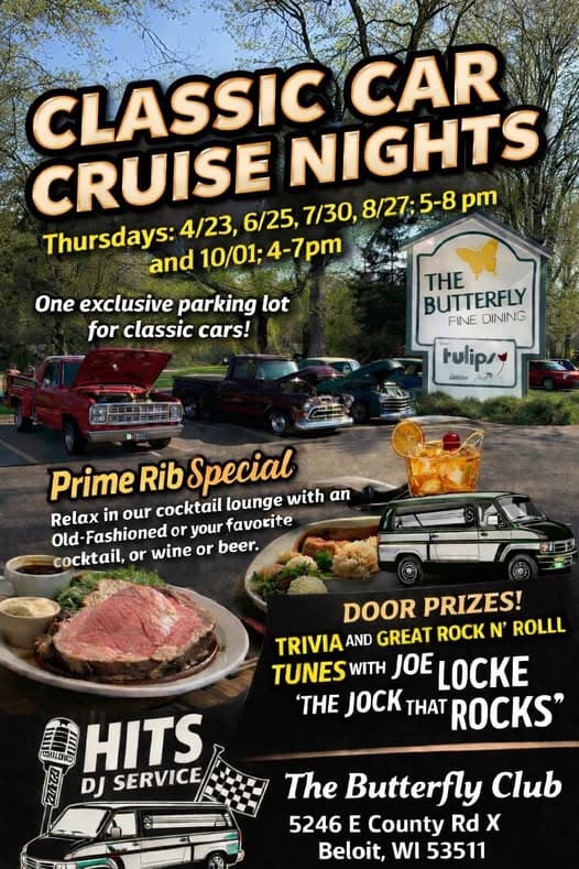 The Butterfly Club Classic Car Cruise Nights