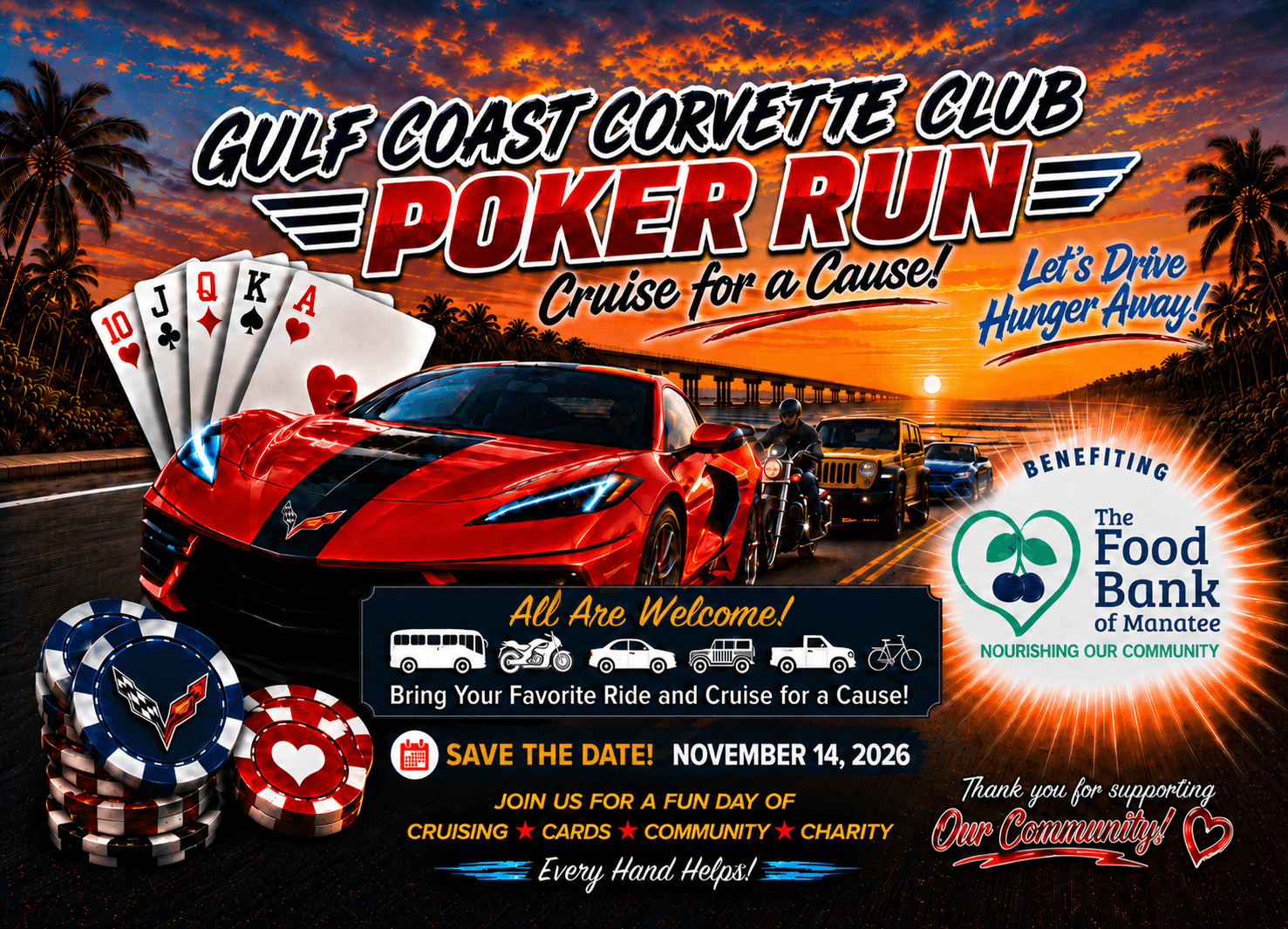 Gulf Coast Corvette Club Poker Run