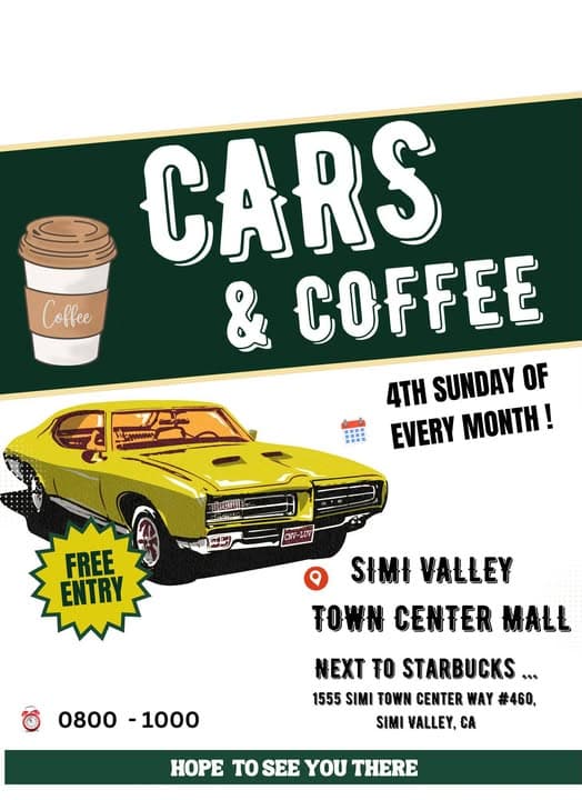 Cars & Coffee @ Simi Valley Town Center Mall