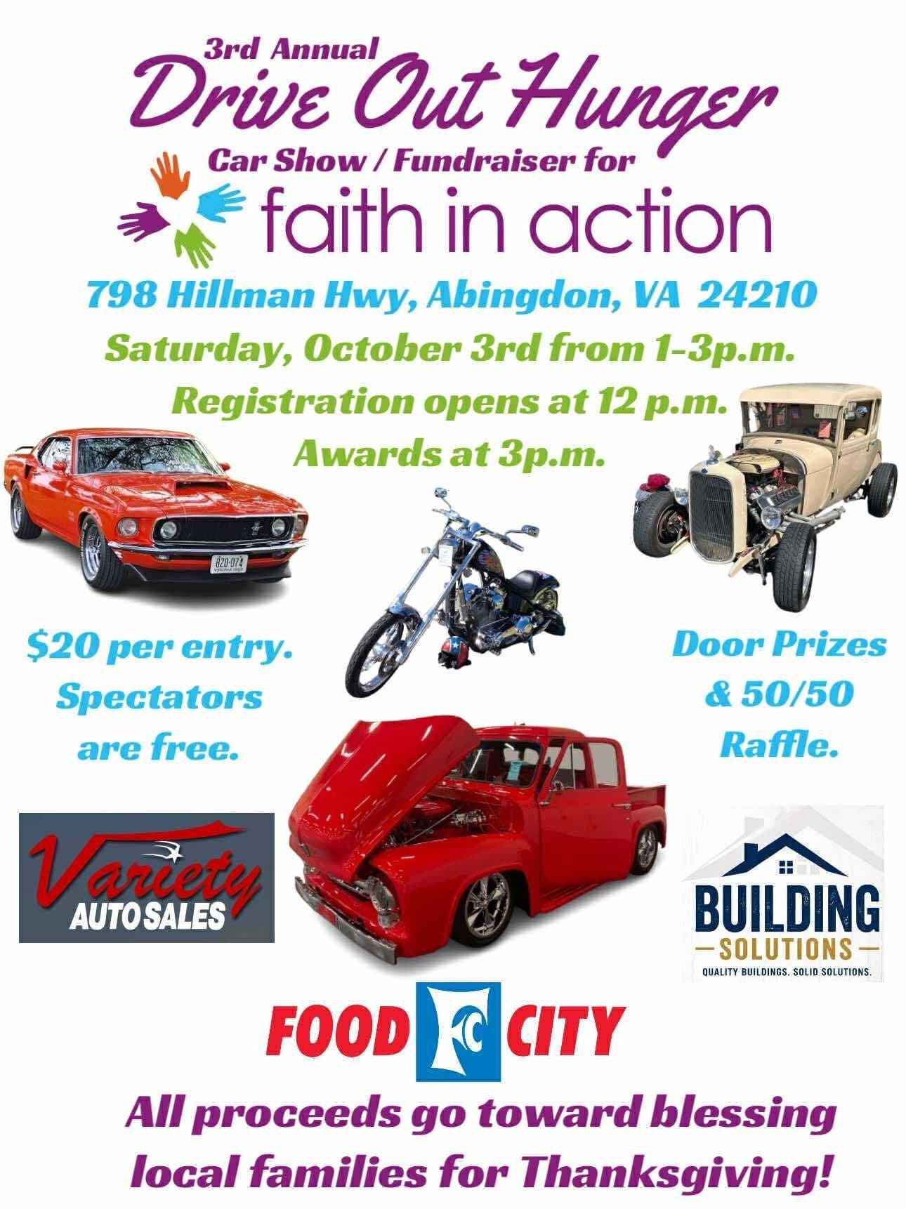3rd Annual Drive Out Hunger Car Show