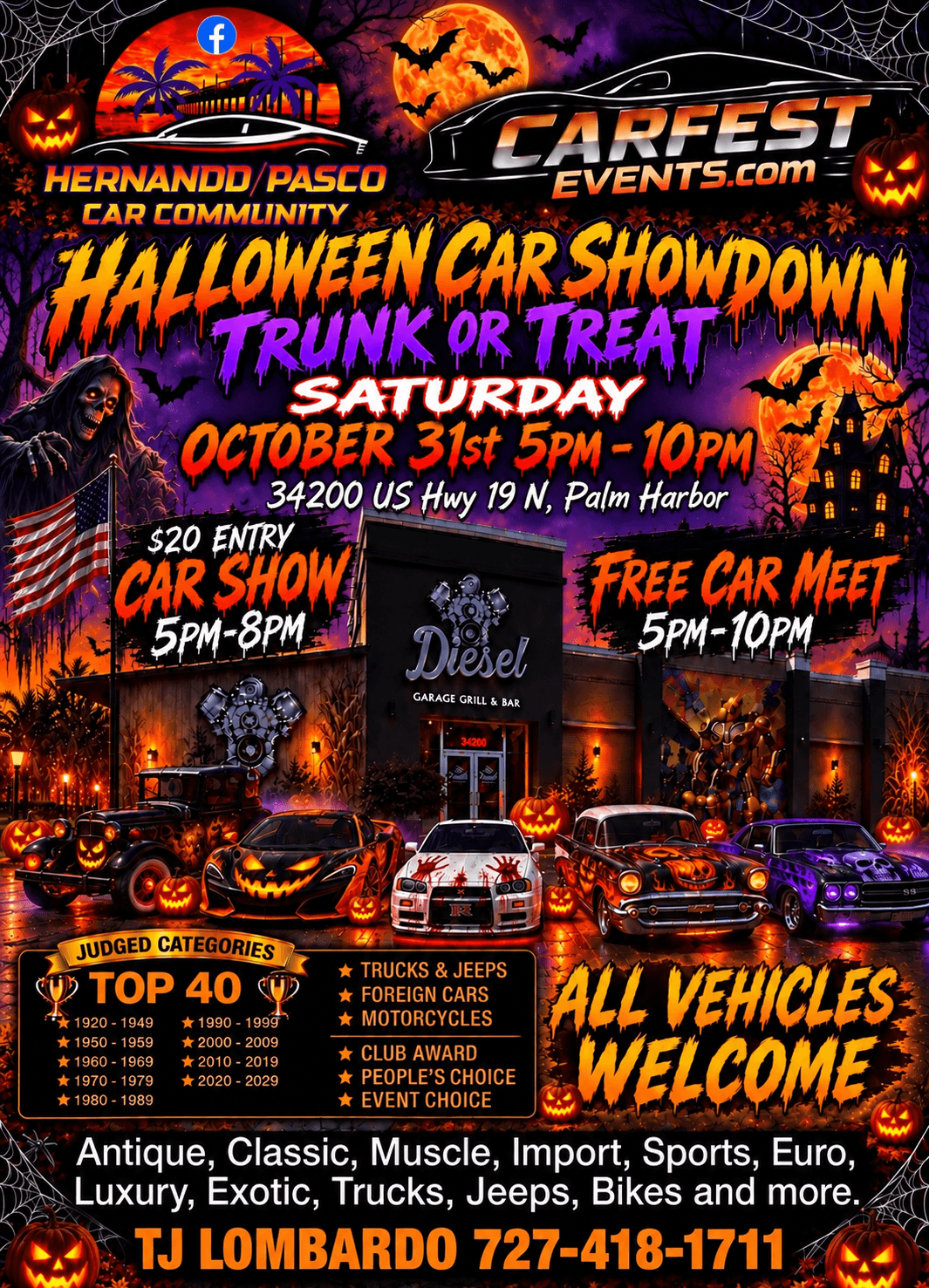 Diesel Garage Halloween Car Show