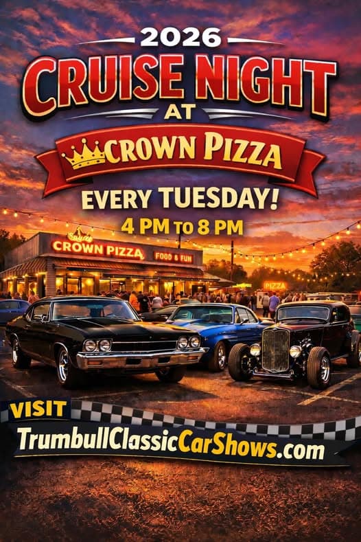 2026 Cruise Night At Crown Pizza