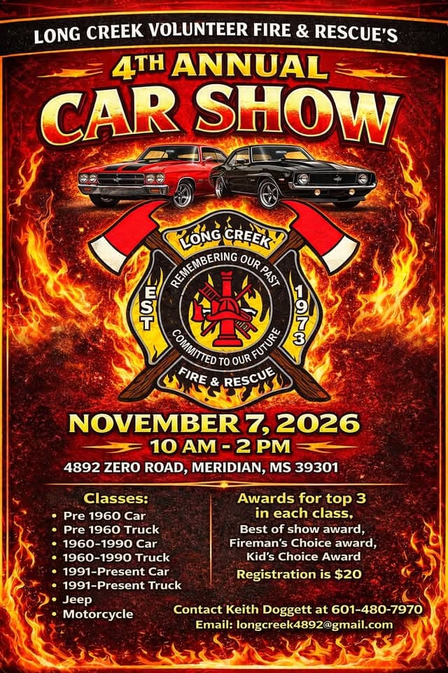 4th Annual Long Creek VFD Car Show