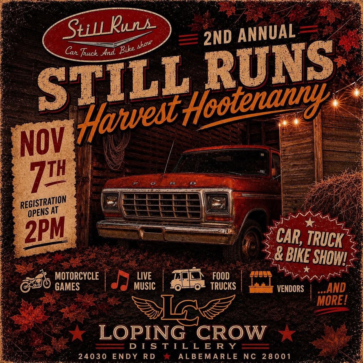2nd Annual Still Runs Harvest Hootnanny
