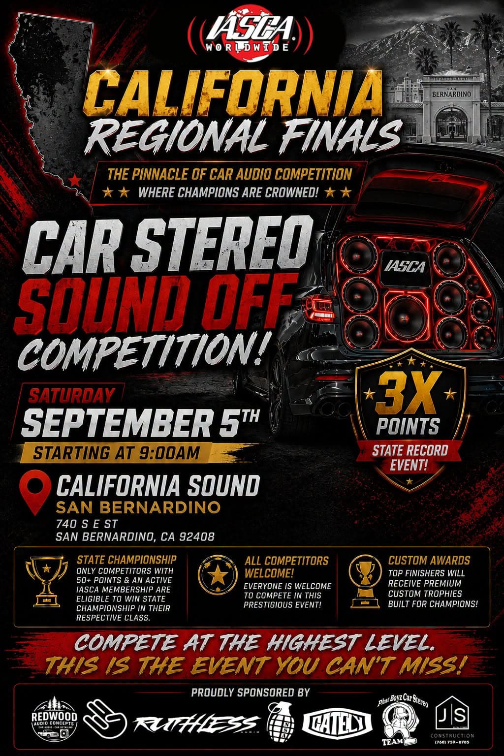 2026 IASCA Southwest Regional Finals San Bernardino Venue - Day 1