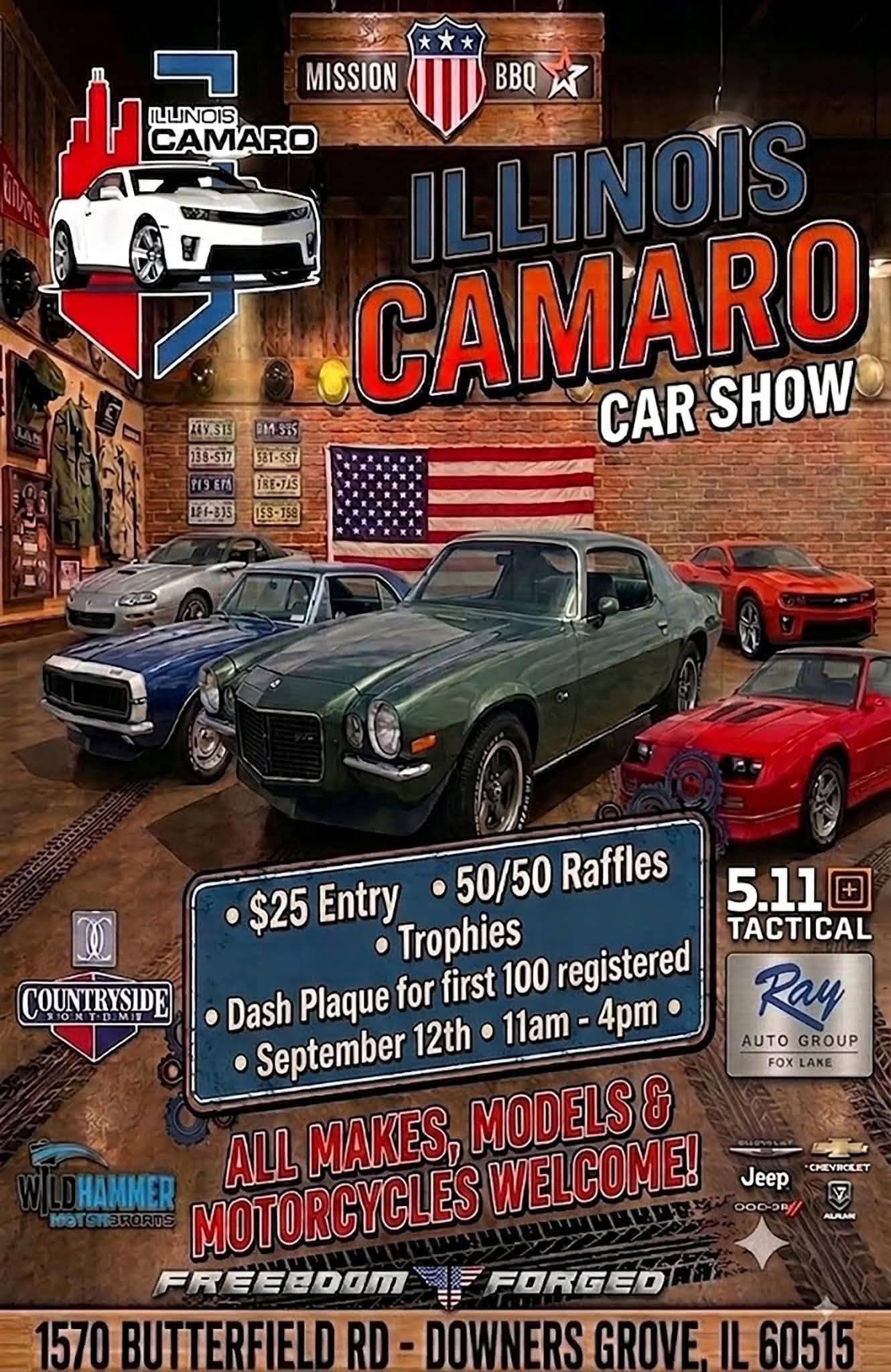 Illinois Camaro Car Show Veteran Charity Fundraiser