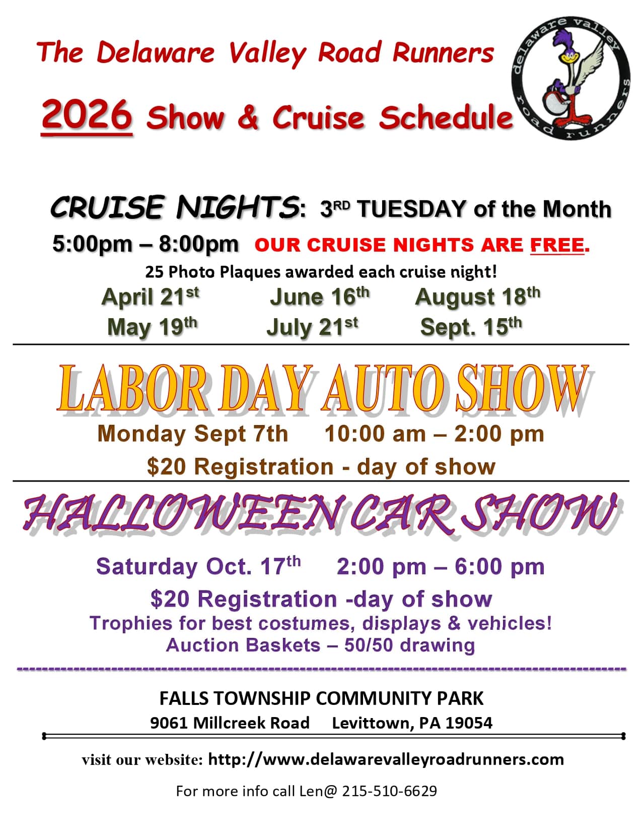 PA: Delaware Valley Road Runners Cruise Nights