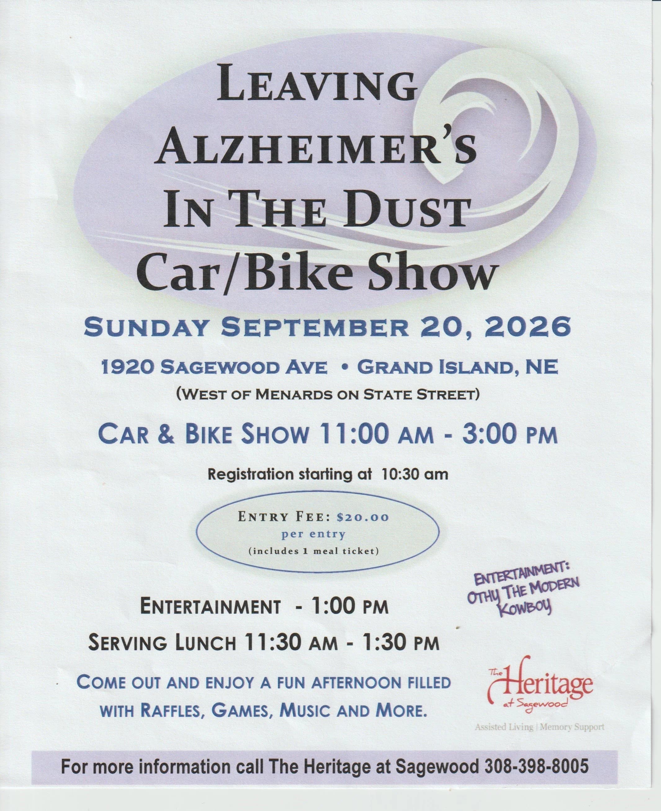 Leaving Alzheimer's in the Dust - Car & Bike Show - Grand Island