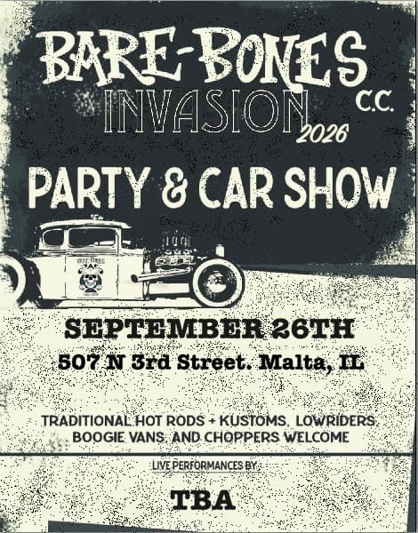 Bare Bones Invasion 2026 Hot Rod and Kustoms Show