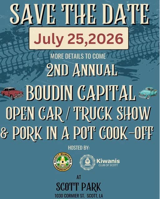 2nd Annual Boudin Capital Open Car / Truck Show & Pork in a Pot Cook-off
