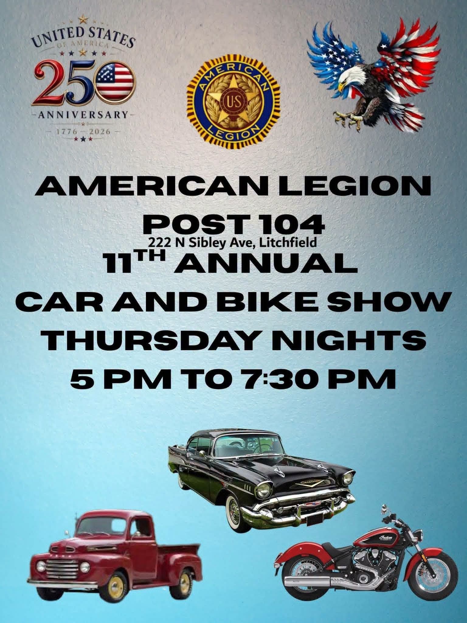 American Legion Post 104 11th Annual Car and Bike Show