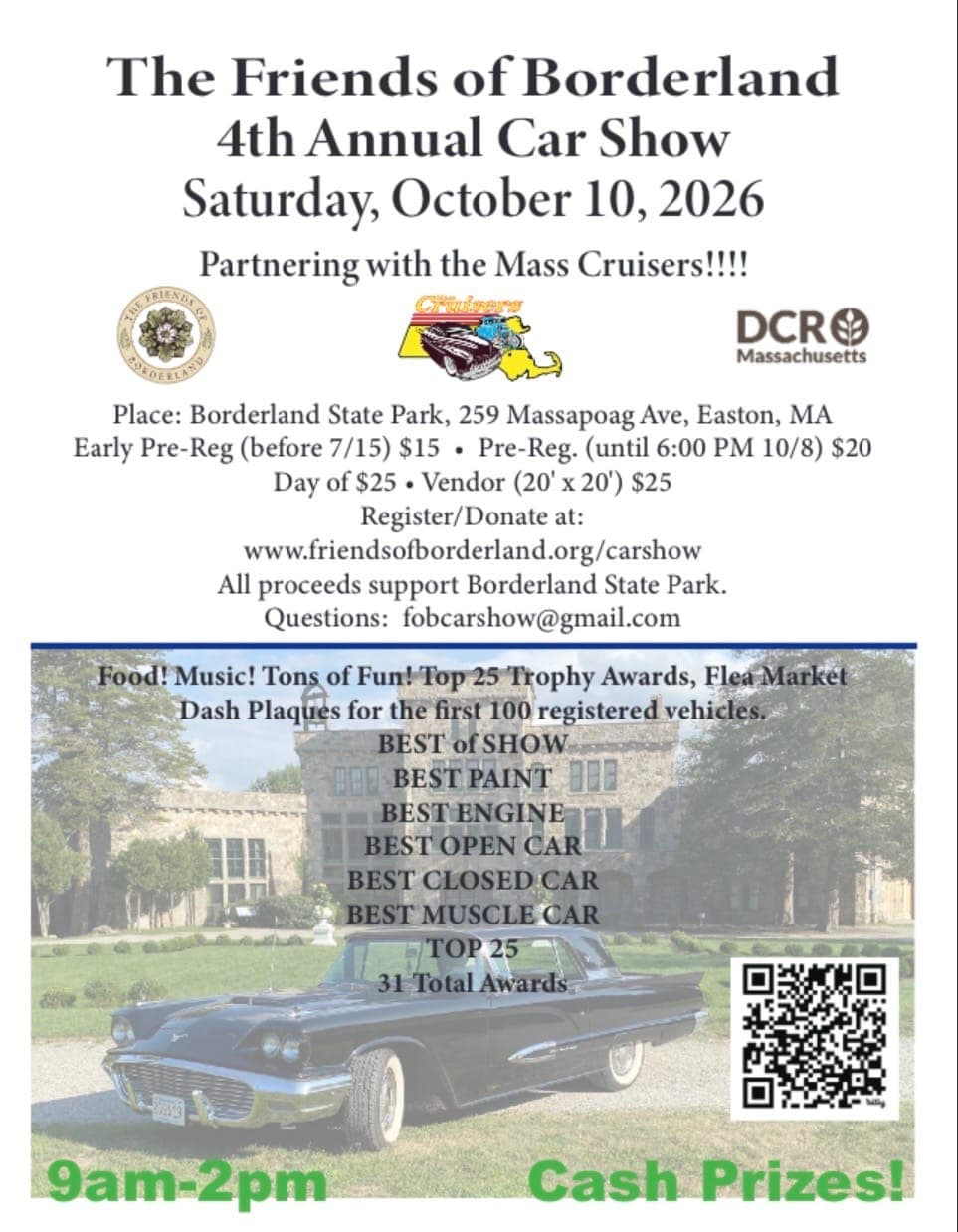 The Friends of Borderland 4th Annual Car Show