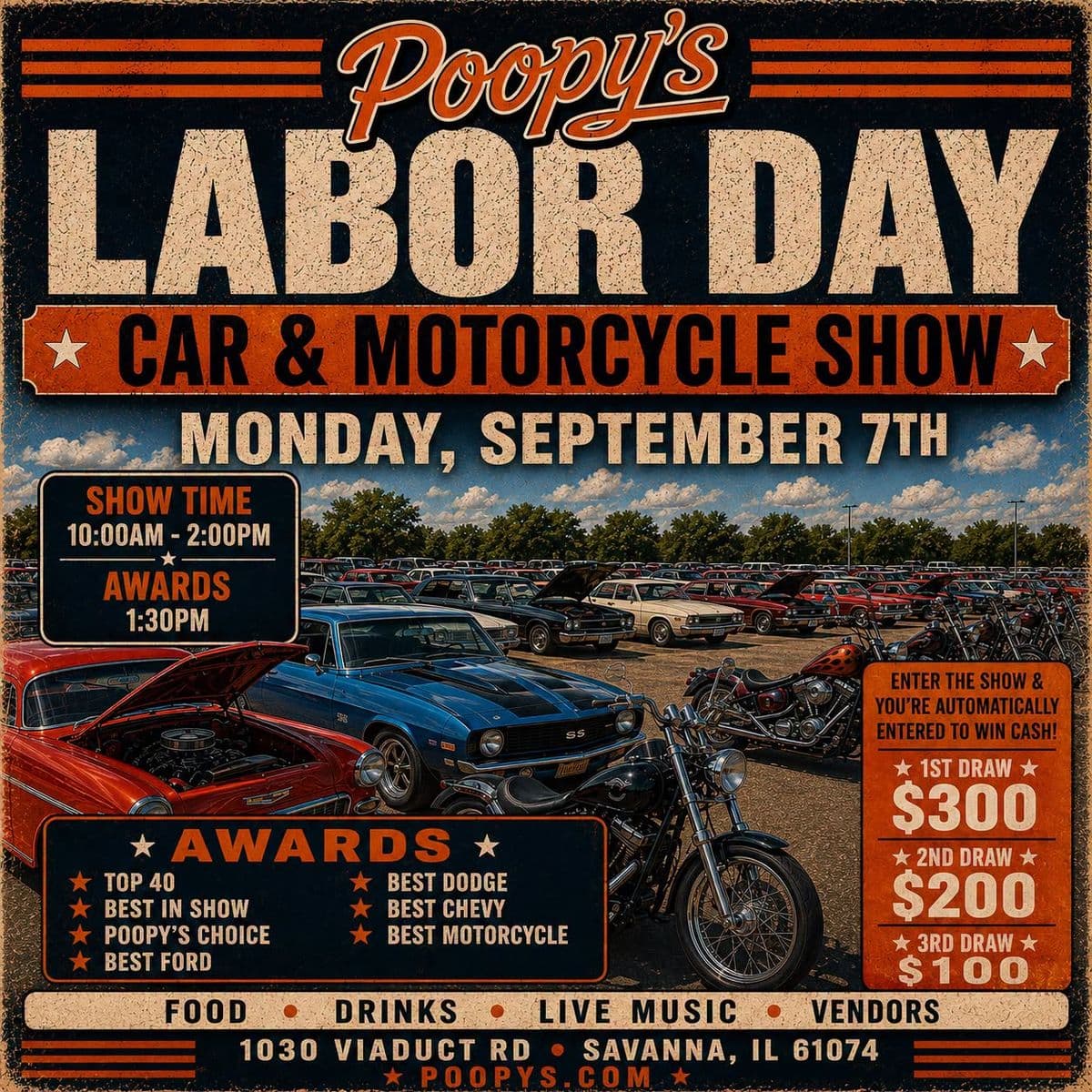 Poopy’s Labor Day Car & Motorcycle Show