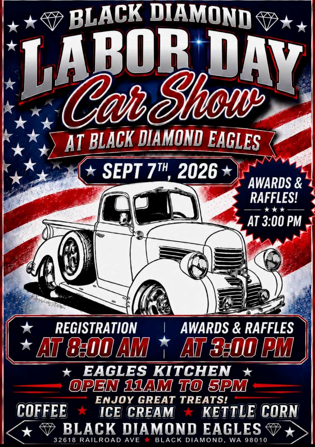 Black Diamond Labor Day Car Show @ Black Diamond Eagles