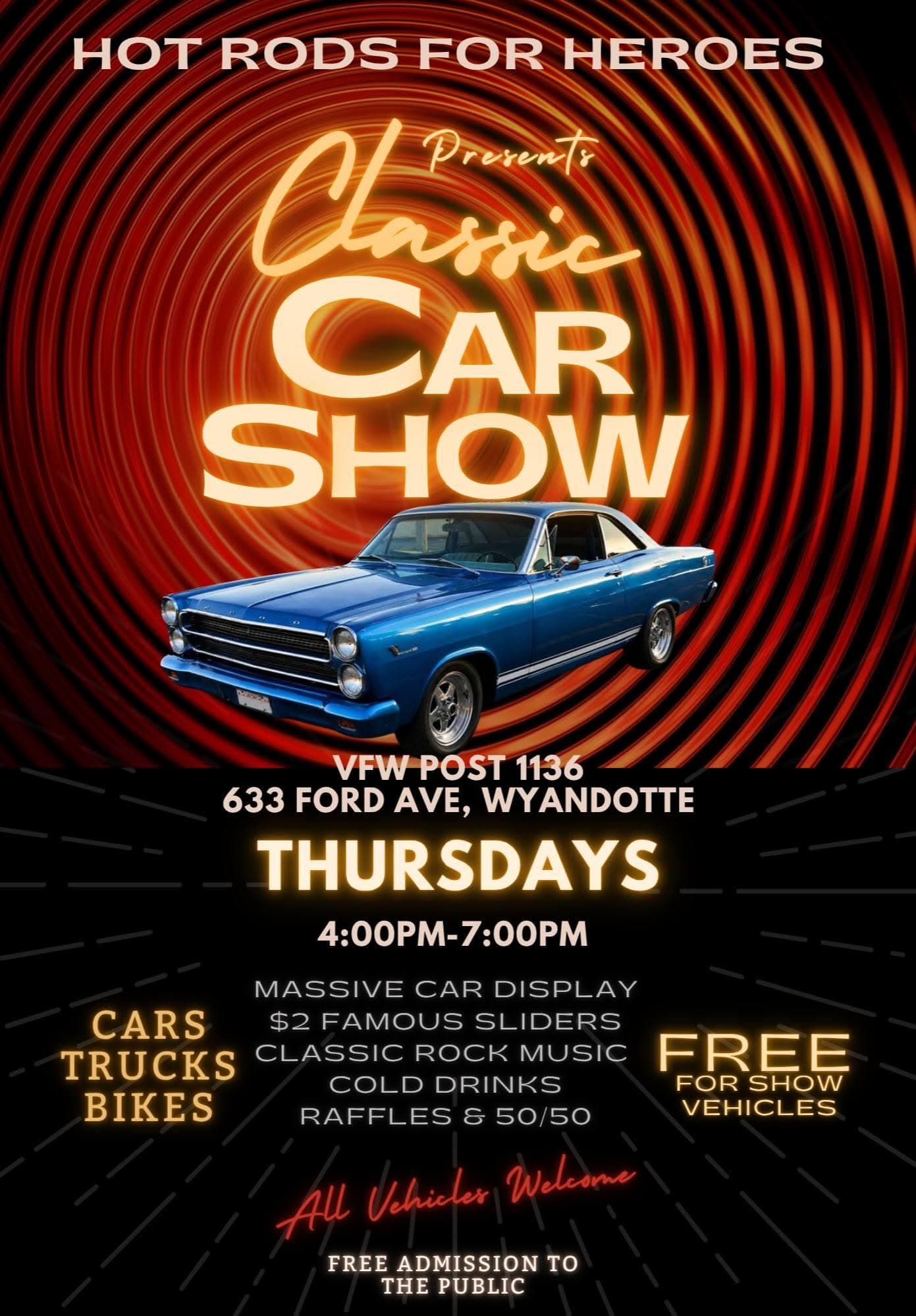 Hot Rods for Heroes Classic Car Show