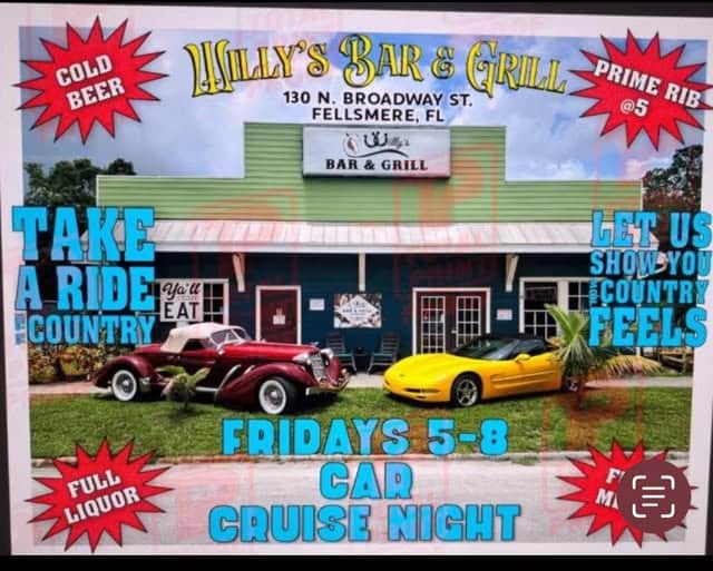 Willy’s Bar & Grill Car Cruise Night