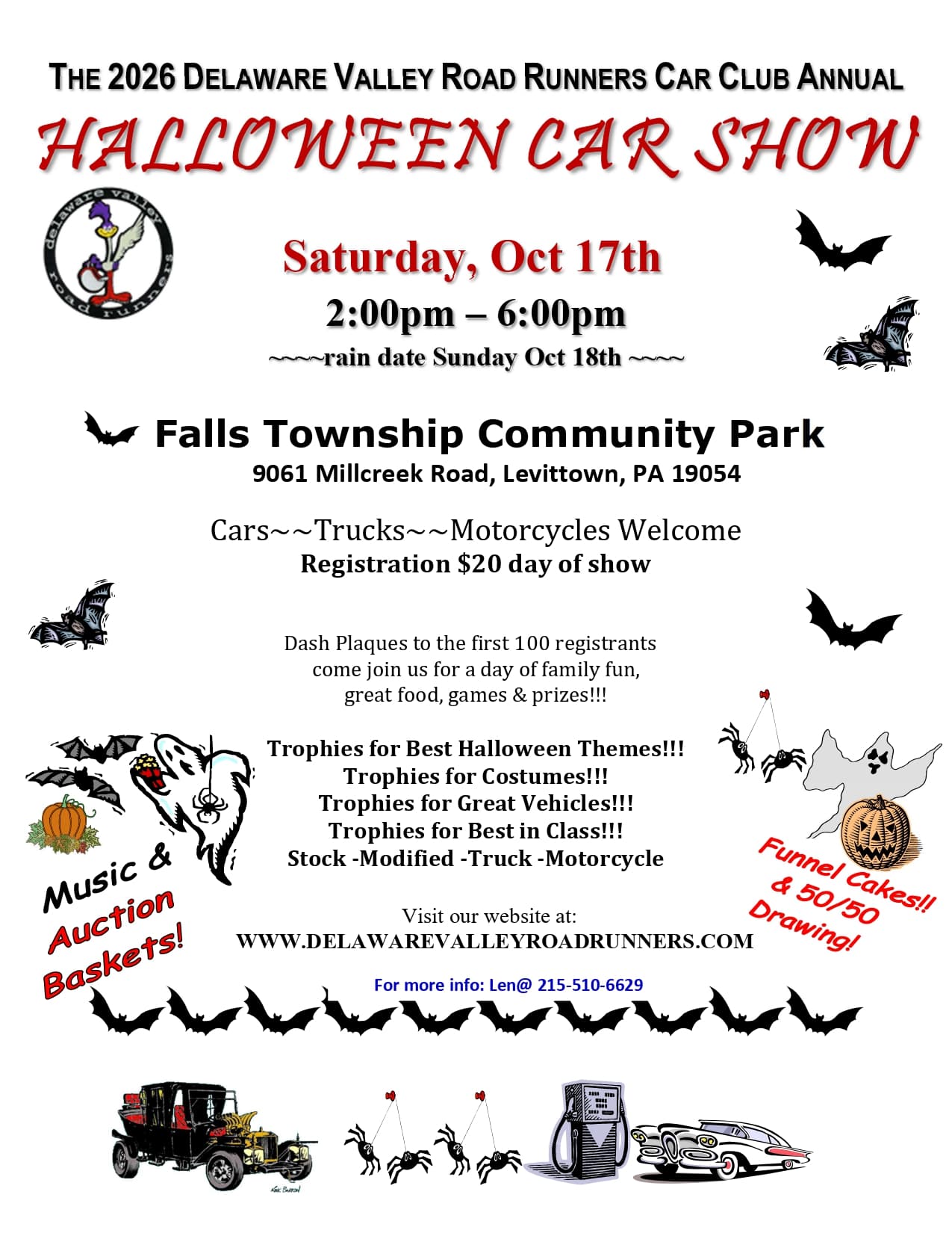 2026 Delaware Valley Road Runners Car Club Annual Halloween Car Show