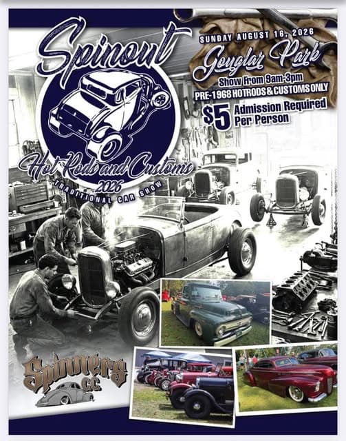 Spinout Hot Rods And Customs 2026 Traditional Car Show