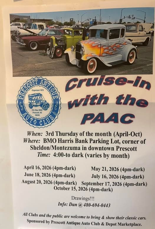 Prescott Antique Auto Club Cruise-In With The PAAC