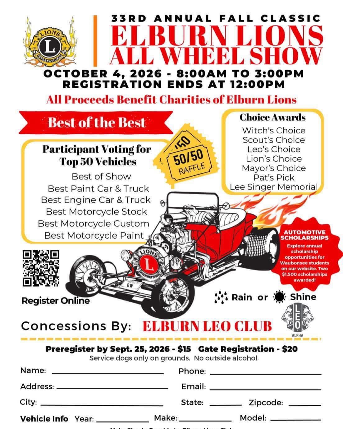 33rd Annual Elburn Lions All Wheels Show
