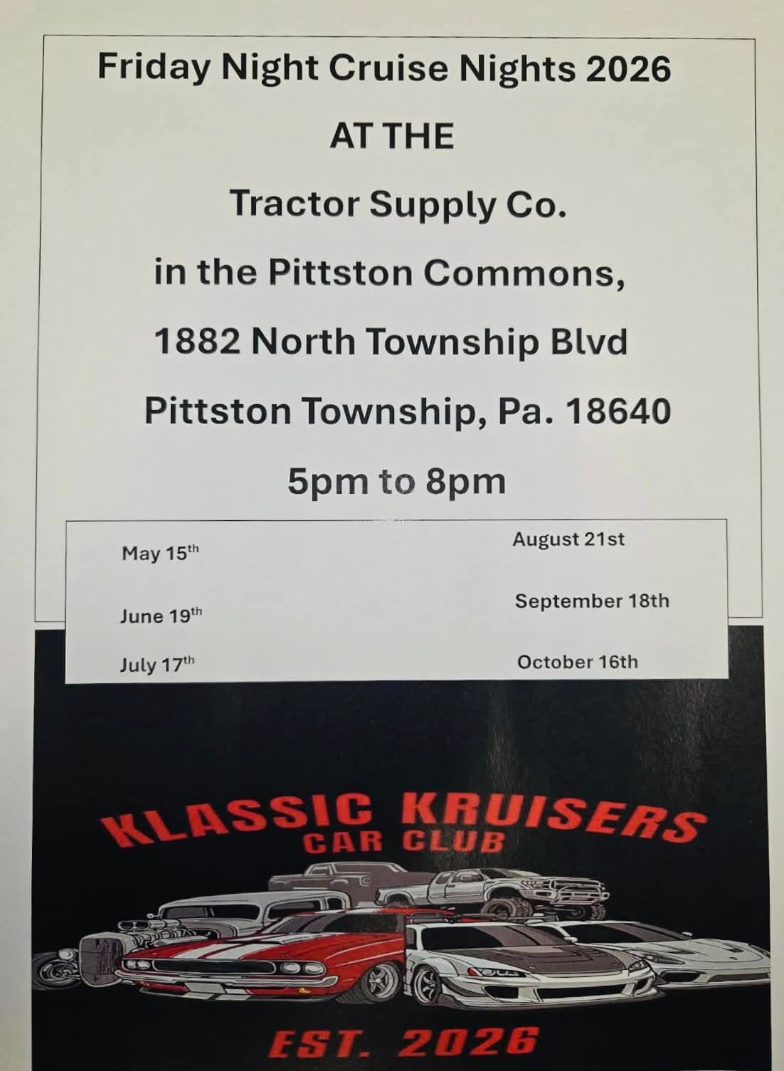 Klassic Kruisers Friday Night Cruise Nights