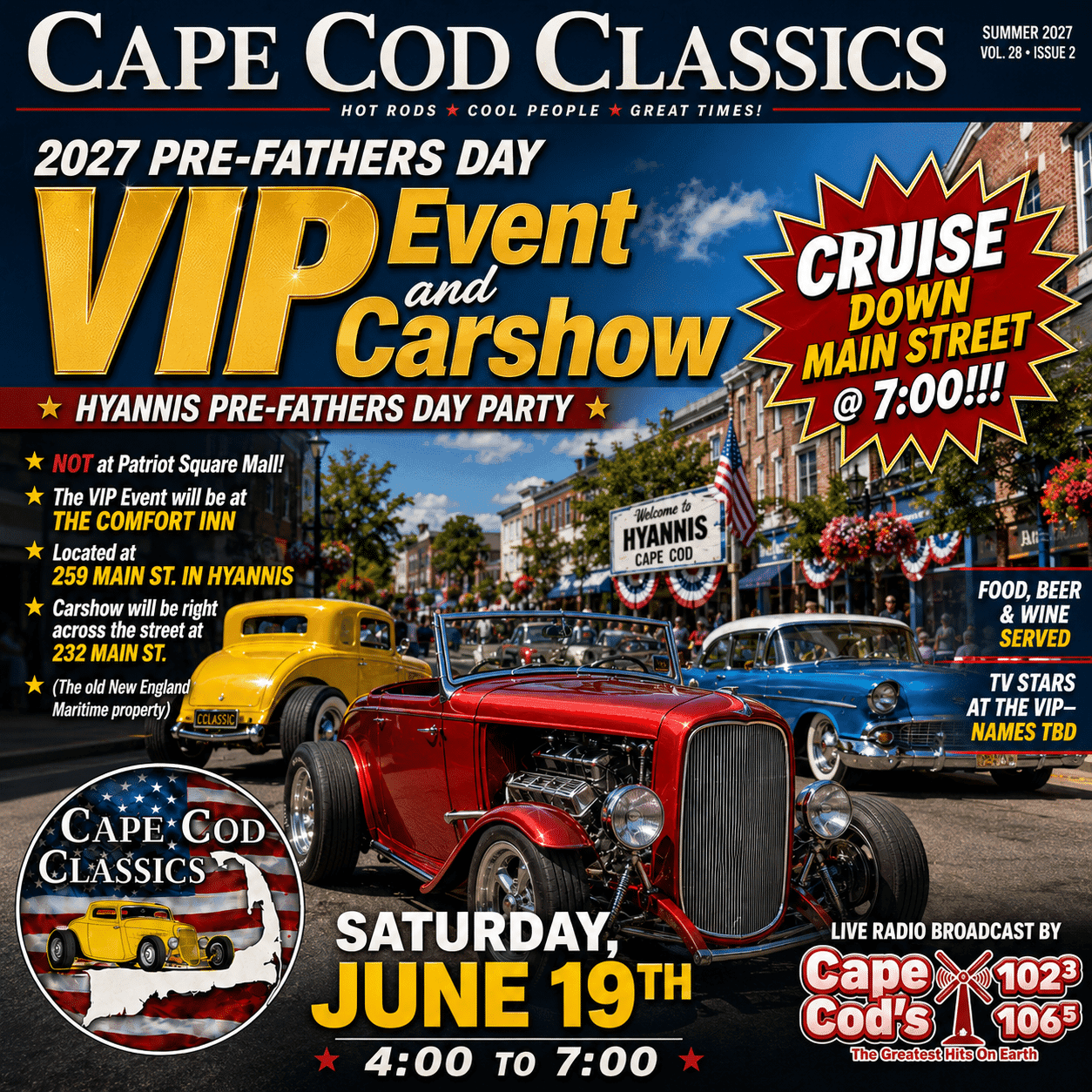 2027 Pre-Fathers Day VIP Event and Carshow