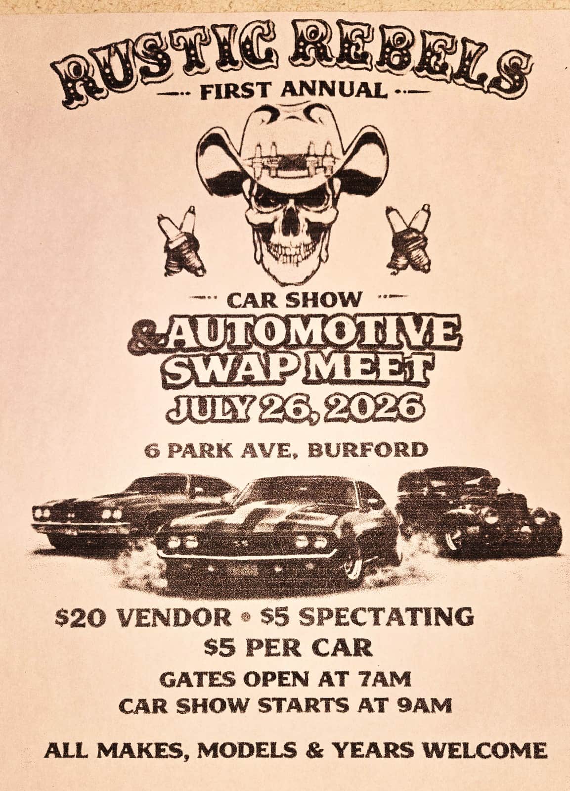 Rustic Rebels First Annual Car Show & Automotive Swap Meet