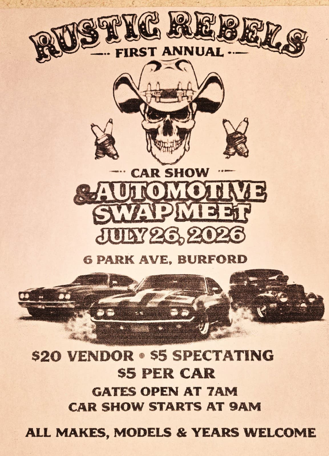 Rustic Rebels First Annual Car Show & Automotive Swap Meet