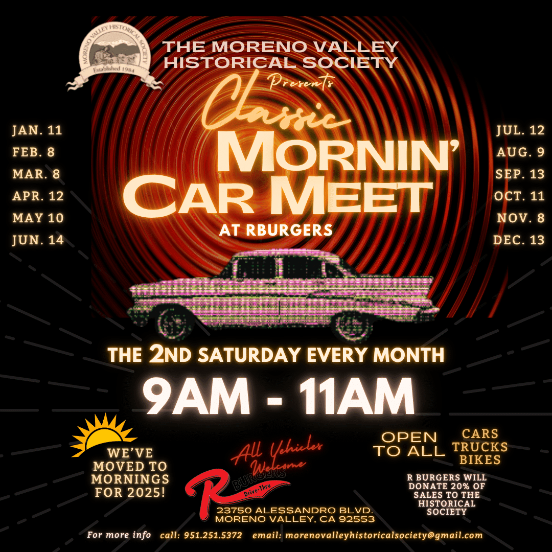 Moreno Valley Historical Society Mornin’ Car Meet