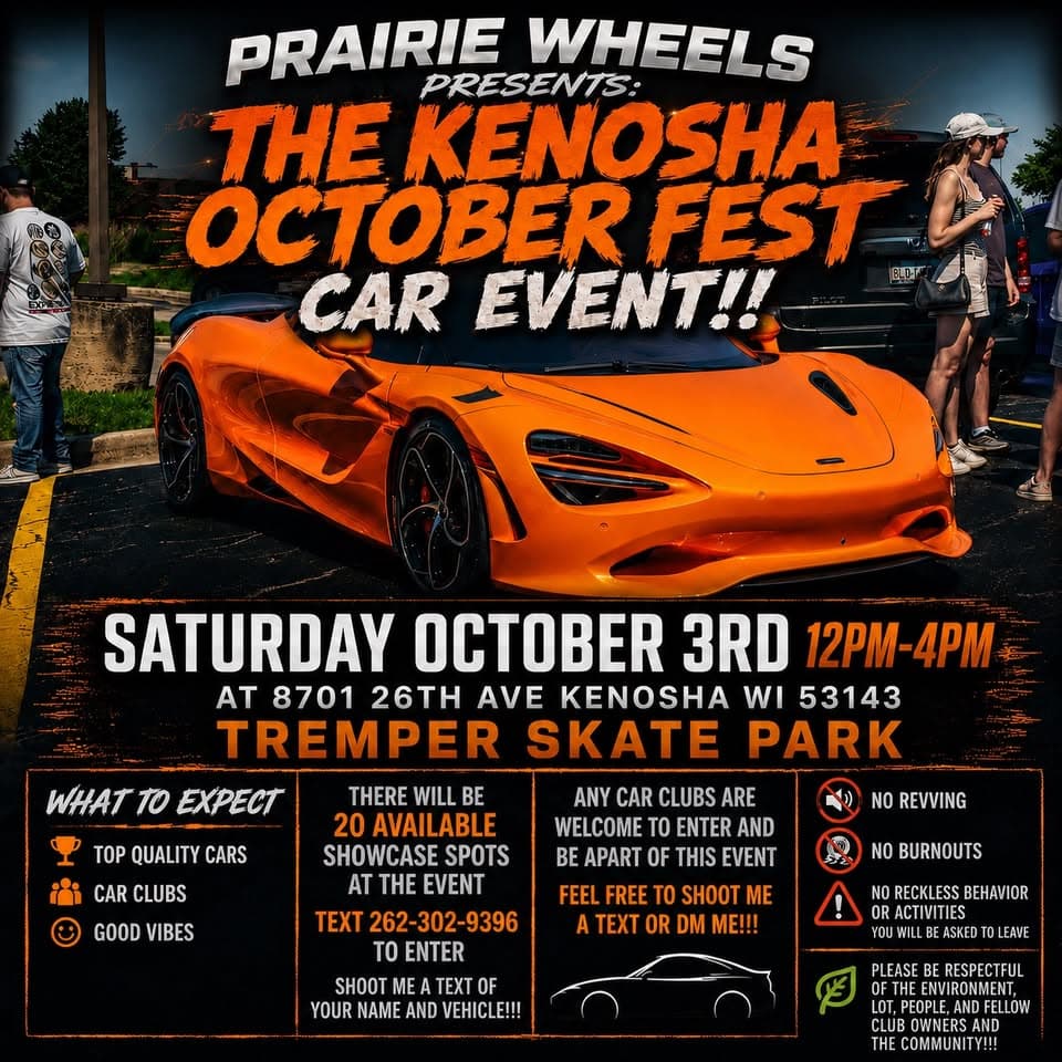 Prairie Wheels presents:The Kenosha October Fest Car Event!!