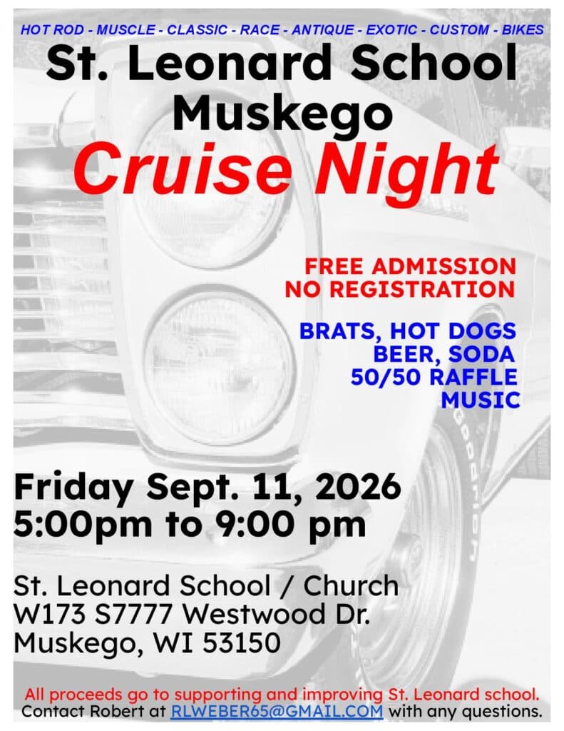 St. Leonard School Muskego Cruise Night