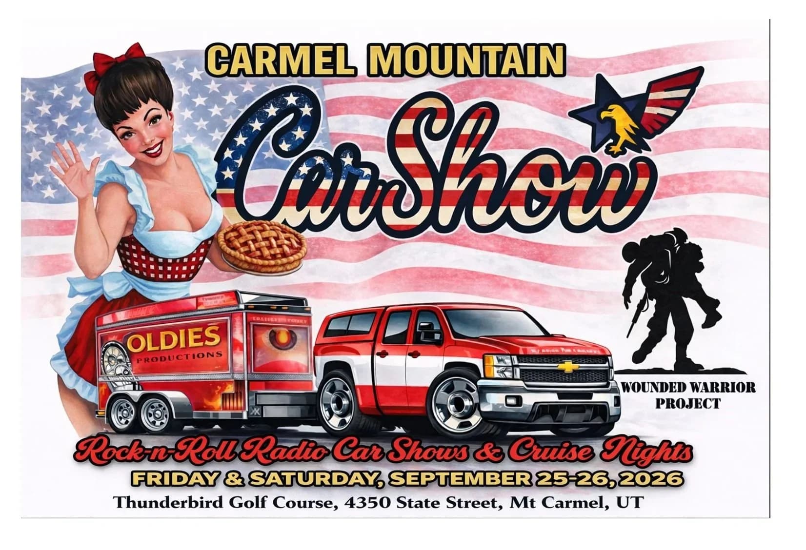 Mt. Carmel 13th Annual Car Show Welcome Party, Right on the Golf Course!.. 4530 State Street, Carmel Junction Utah, Us 89 & Zions National Park. 435-648-2262