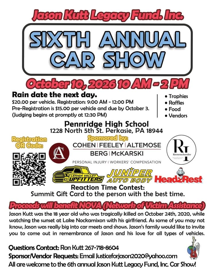 Jason Kutt Legacy 6th Annual Car Show