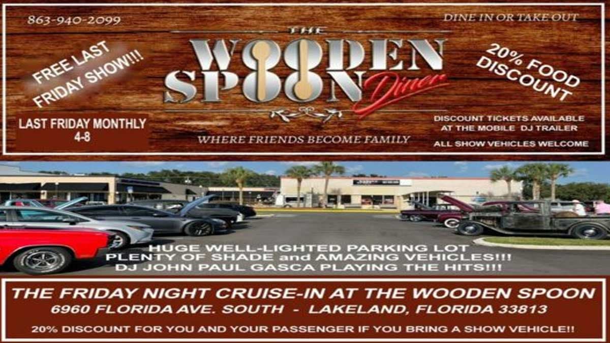 The Friday Night Cruise-In at The Wooden Spoon
