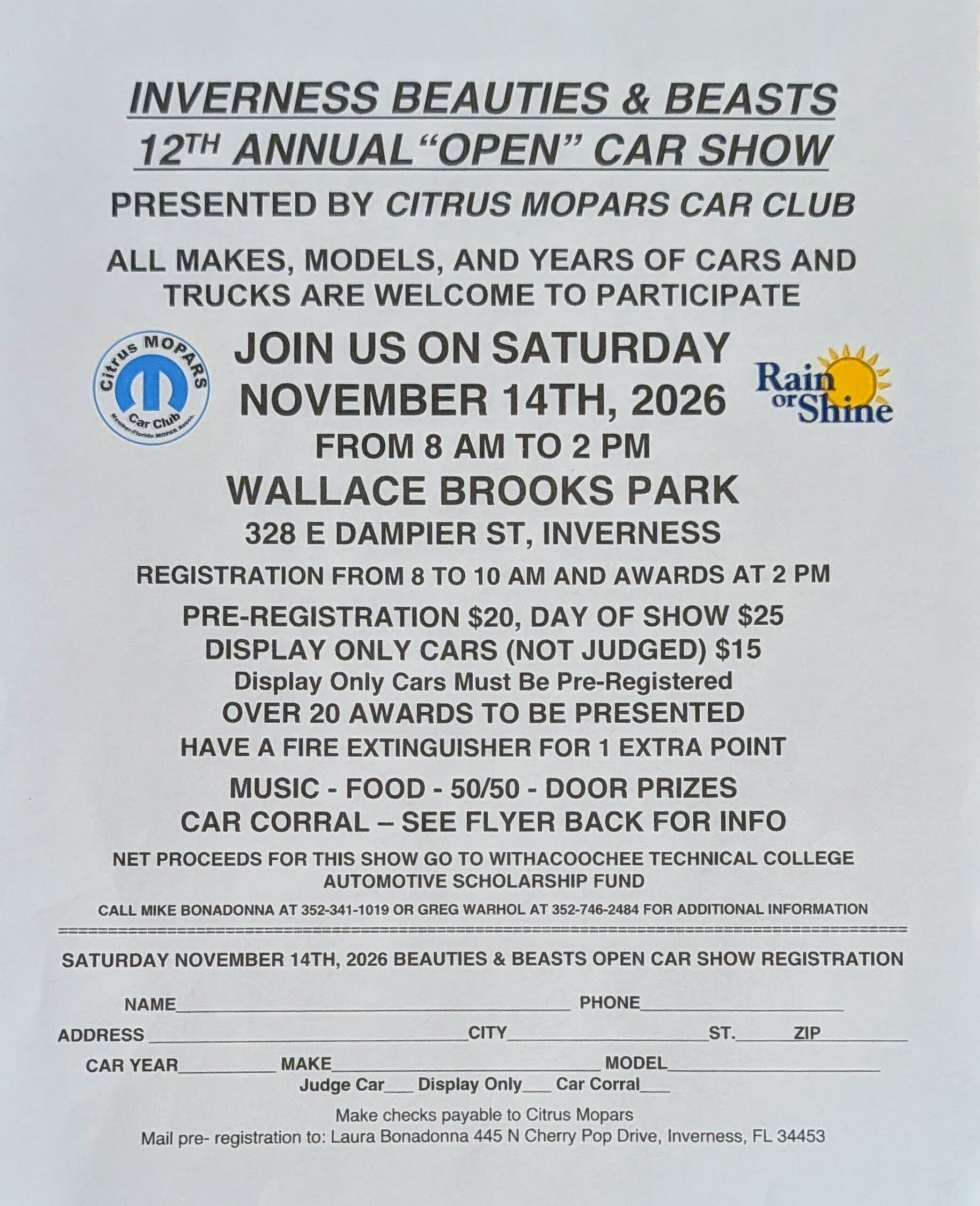12th Annual Beauties & Beasts Car Show