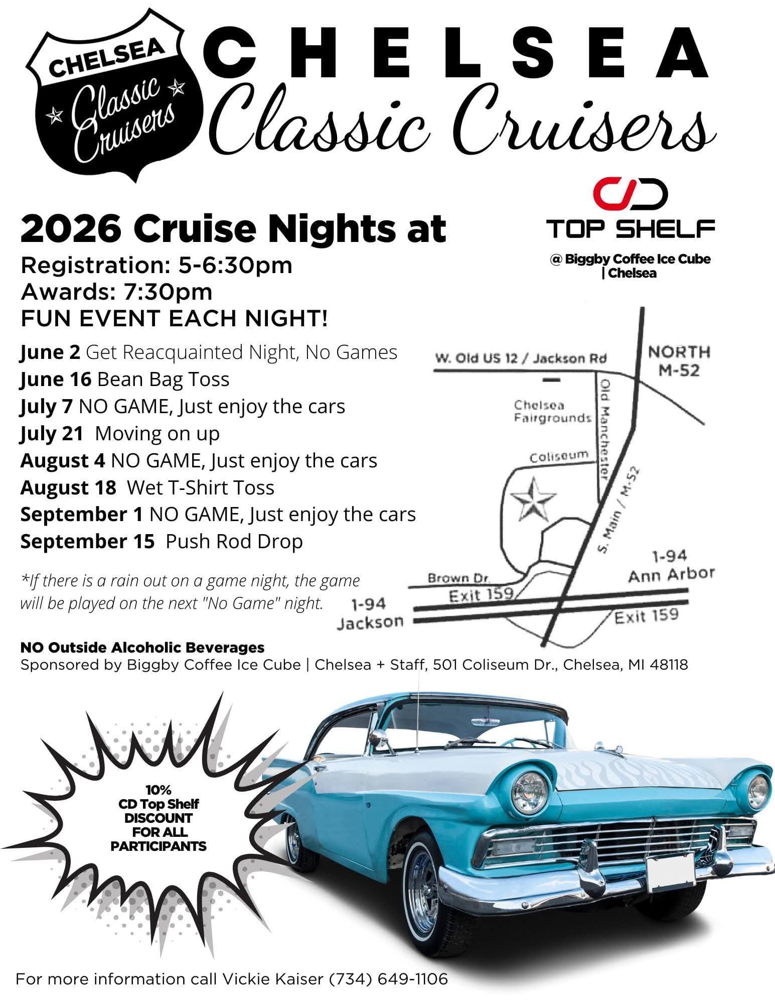 Chelsea Classic Cruisers 2026 Cruise Nights